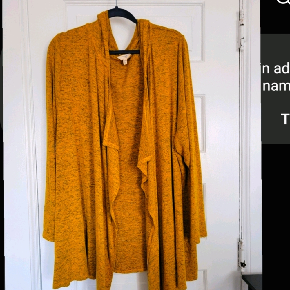 Yellow cardigan